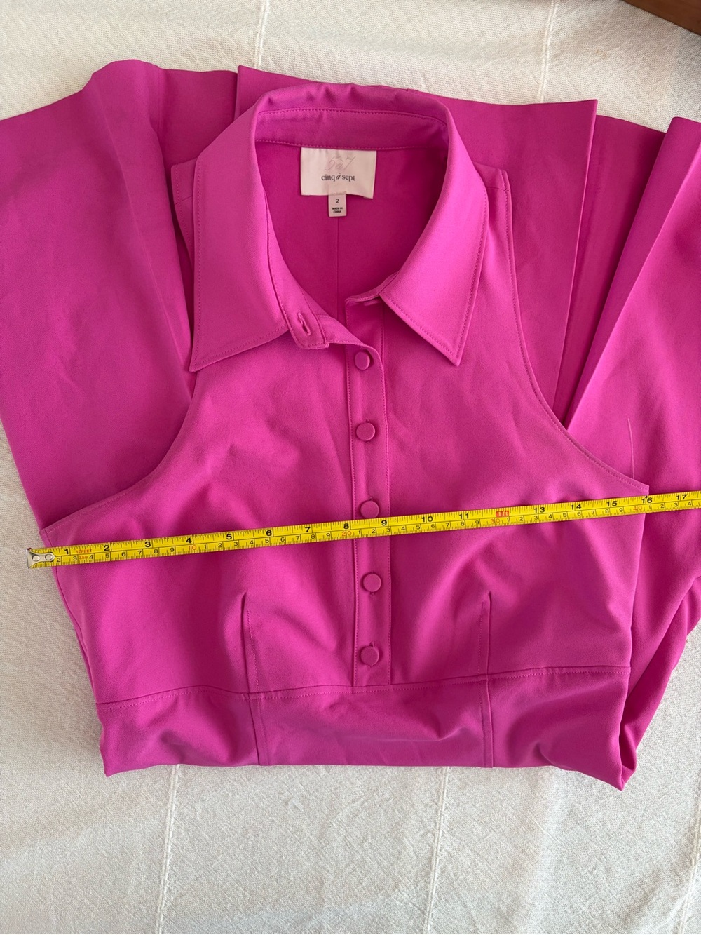 Cinq a Sept Cassette Pleated Collared Mini Dress Pink Lilac Size 2Listing Descri - Picture 10 of 15